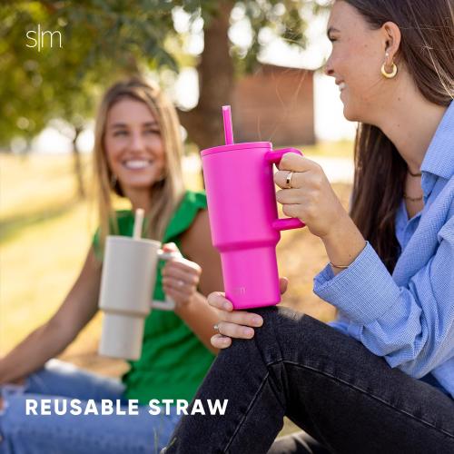 Simple Modern Plastic Reusable Straws | BPA Free and Waste Reducing Plastic Straw for Tumblers and Travel Mugs | Trek Collection | 12 Pack | Assortment 1