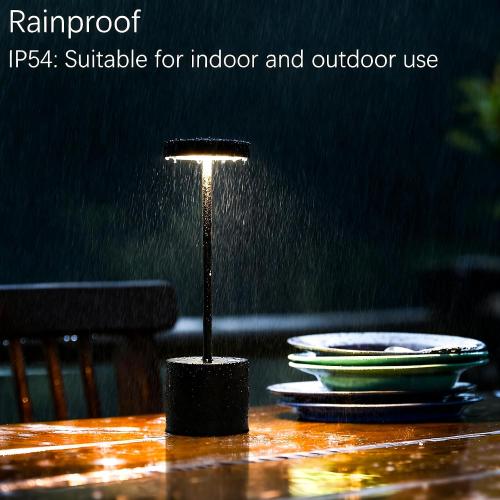 2-Pack Cordless Rechargeable LED Table Lamp (Matte Black)