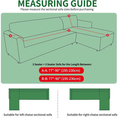 ZNSAYOTX 2026 Soft Velvet Sectional Couch Covers, Luxury Plush Slipcovers with Elastic Bottom for L Shape Sectional Sofa, 2 Pcs Pet Friendly Protector (3 Seat Couch   3 Seat Chaise, Khaki)