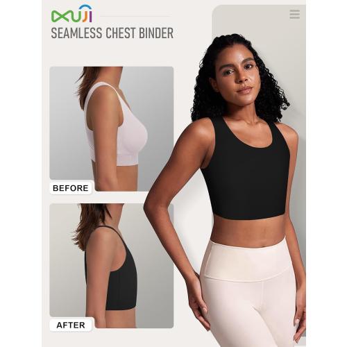 Size 40...Chest Binder Women FTM Transgender Wireless Binder Sport Compression Bra Pullover Tank Top