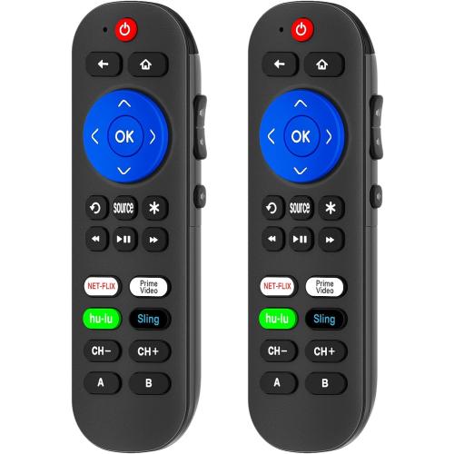 Programmable Remote for Roku Ultra Remote Replacement with Volume Key - Replacement Remote for Roku Ultra LT 4K Remotes with Extra 9 Learning Keys, 2 Pack (Not for Stick)