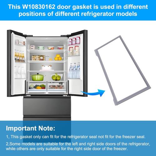 Upgraded 39.7x16.93 W10830162 Refrigerator French door gasket is suitable for Whirlpool,Kenmore,Kitchen Aid and Maytag Refrigerator Door Gasket Fridge Seal WRF535SMBM00,KBFS20EVMS13,IX6HHEXDSM00