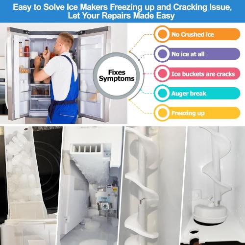 Upgraded DA97-20156B Refrigerator Ice Bucket Compatible with Samsung Ice Maker Replacement Ice Tray Parts DA97-20156A RF28R7201SR RF28R7351SR RF27T5201SR RF27T5201SG RF28HMEDBSR RF27T5501SR Ice Maker