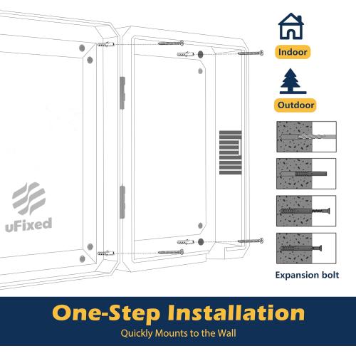Weatherproof Outdoor EV Charger Enclosure with Lock, EV Charger Lock Box Outdoor with Cable Organize Holder | Visible Sun Protection Easy to Install, White