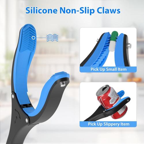 34 Grabber Reacher Tool, 2-Pack Foldable Reacher Grabber Pickup Tool with 360° Rotating Jaw & Magnets, Grabber Tool Heavy Duty