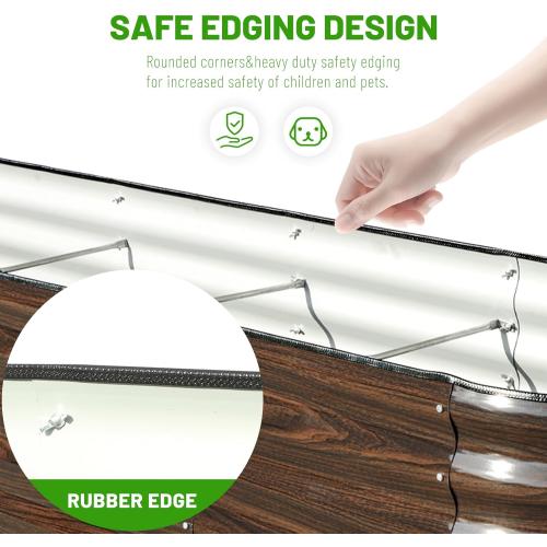 SnugNiture 8x2x2ft Raised Garden Bed Kit, 24 Tall Outdoor Metal Raised Planter Box for Planting Plants Vegetables Flowers Fruits, Brown