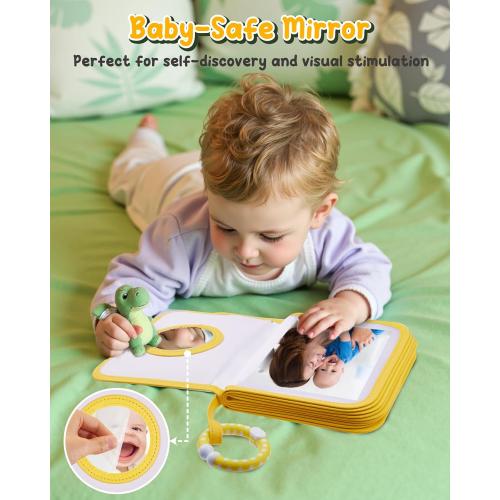 Lilian&Gema Baby's My First Photo Album – Soft Photo Album for Baby with Adorable Design, Holds 17 4x6 Pictures, Perfect Baby Photo Albums for Newborn, Toddler & Kids(Elephant)