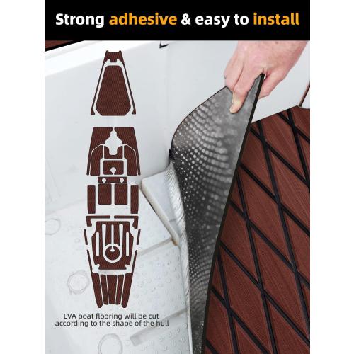 FOCEAN Boat Flooring EVA Foam Boat Decking Self-Adhesive Marine Mat for Motorboats Jon Boats Kayak Bass Boat Garden Floor