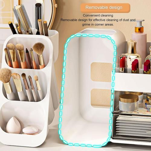 Cosmetic Display Case, Multi Compartment Skincare Storage Box Large Capacity Multi Layer Skincare Organizer for Lipsticks Skincare Makeup Tools