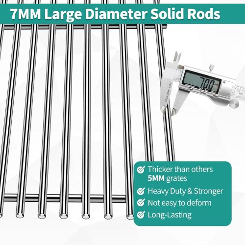7620 Porcelain Flavorizer Bars 7524 Stainless Steel Grill Grates for Weber Genesis E310 E320 E330 S310 S320 S330 EP-310 with 7622 Heat Deflector Grill Replacement Parts for Weber 300 Series