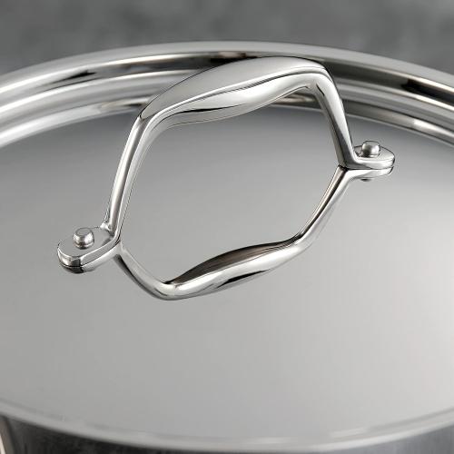 Tramontina Signature Tri-Ply Clad Stainless Steel 12-Piece Cookware Set with Lids, Pots and Pans Kitchen Set, Induction-Ready, Dishwasher-Safe, NSF-Certified, Made in Brazil