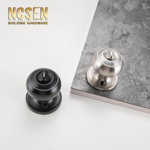Black Door Knobs Interior Keyless, Door Knobs for Bathroom & Bedroom, Matte Black Privacy Door Knob