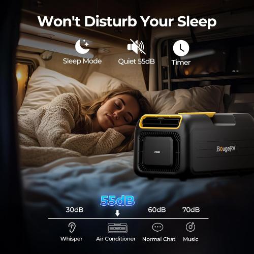BougeRV PC35 Portable Air Conditioner 3500BTU, Tent Air Conditioner with App Control, Low Power Camping AC Unit for Tent, RV, Van Life, Indoor & Outdoor Use (2026 New)
