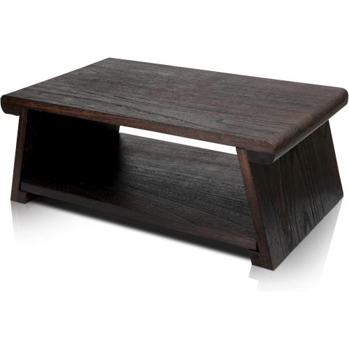 ENSO SENSORY Uji Meditation Table - Premium Japanese Altar Table & Shrine Stand - Tatami Chabudai Puja Folding Table - Low Tea Table for Sitting on The Floor -Sleek Finish, Lightweight Paulownia Wood