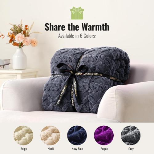 Uttermara Weighted Blanket for Adults Queen Size 15lbs 60x80 inches, Dual Sided Soft Jacquard Sherpa Weighted Blankets, Thick Heavy Blanket for Sleeping and Calming, Dark Grey