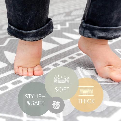 Berry Lane Baby Play Mat | Large 6.5 ft x 4.5 ft One-Piece Reversible Foam Floor Playmat | Tummy Time | Extra Soft & Thick | Non-Toxic | for Infants, Babies, Toddler, and Kids