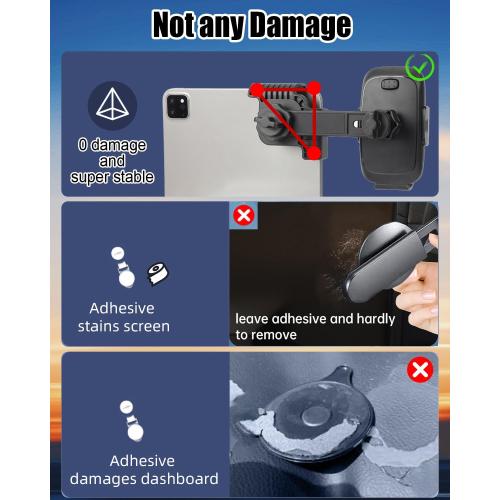 for Tesla Phone Mount, No Adhesive Required for Touchscreen, Universal Car Phone Holder for Tesla Model Y/3, Adjustable Angle and Length, Model Y Accessories 2026 Fits All Phones