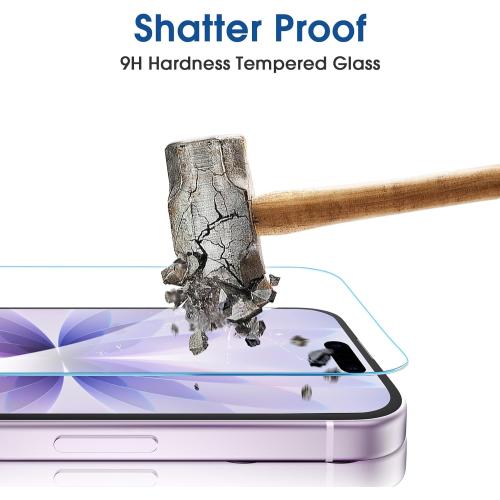 amFilm OneTouch Screen Protector for iPhone 17 6.3'' 2025   Camera Lens Protector | Auto-Alignment install | Bubble Free | 9H  Military-Grade Tempered Glass | FHD Clarity | Case Friendly | 2 2 Pack