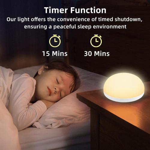 Baby Night Light,Touch Control for Baby Nursery with Remote and Timer - Rechargeable and Portable for Breastfeeding,Dimmable Nursery Light with 2 Color Modes