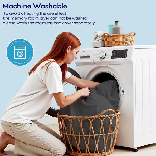 Twin memory foam mattress topper Black