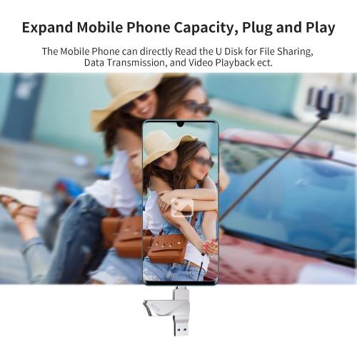 SSK 64GB USB C Flash Drive Dual Drive 2 in 1 OTG USB A 3.2 Gen 1  Type C Memory Stick Thumb Drive, Thunderbolt Pendrive up to 200MB/s Transfer Speed Photo Stick for Android Phones/Tablets/Mac/Laptop