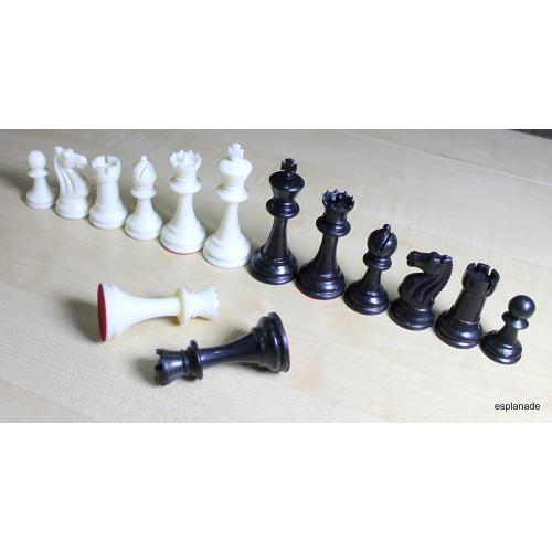 StonKraft - Tournament Chess Pieces (with Two Extra Queens) Chessmen Staunton Coins (3.75 Inch King Height) - 650 Grams (Black and White)