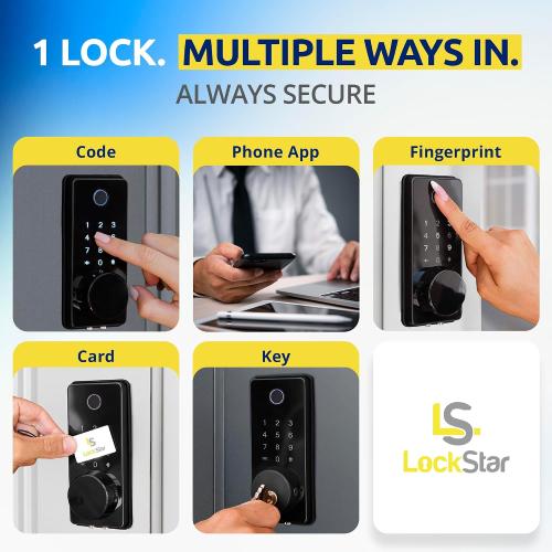 LOCKSTAR® Smart Door Lock • Keyless Entry Deadbolt Door Lock
