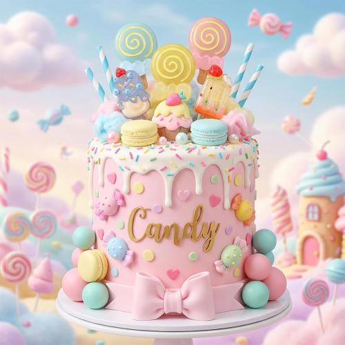 22Pcs Candy Cake Topper Lollipop Cake Decoration for Candy Themed Party