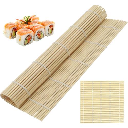 HOPELF 1 Pack 12 Inch Bamboo Sushi Mat - Sushi Roller Mat for Making, Shaping & Molding Sushi Roll & Kimbap - Food-Safe Sushi Making Supplies, Tools & Accessories