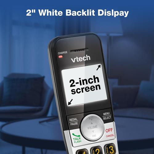VTech Cordless Phone 3-Handset with Large Display and Big Buttons, DECT 6.0 with Caller ID/Call Waiting, Full Duplex Speakerphone, ECO Mode, Last 10 Number Redial, Easy to Use,VG231-3