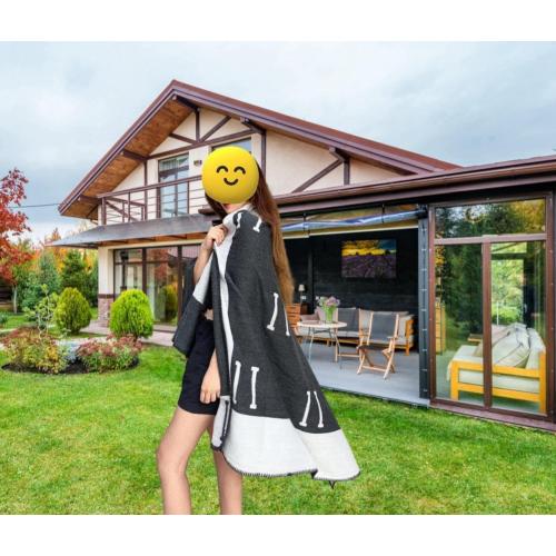 h Blanket Soft Throw Blanket Faux Fleece Cashmere Plaid Warm Shawl Thick Knitted Plush Cozy Comfy for Women Throw Blanket for Sofa Couch Bed Queen King Size 55x66 in (Navy Blue)