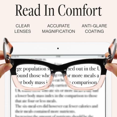 CCVOO Reading Glasses for Women, Stylish Eyeglasses, Blue Light Readers for Women, Computer Eye Glasses, Cheaters