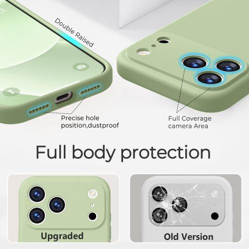 Ktele Magnetic for iPhone 17 Pro Max Case [Compatible with Magsafe] [Premium Silicone Satin-Smooth Touch] Slim Shockproof Anti-Scratch Microfiber Lining Case, 6.9 inch, Matcha