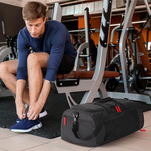 Lifewit Gym Bag for Men & Women with Shoe Compartment, 40L Carry On Duffle Bag for Travel, 3 In 1 Waterproof Weekender Workout Overnight Sports Backpack with Dry and Wet Seperation, Black