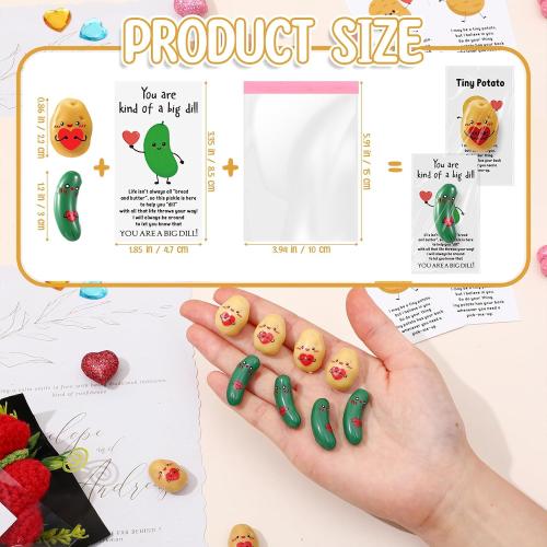 Huwena 20 Sets Employee Appreciation Gift Positive Tiny Potato Pickle Bulk