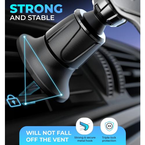 Size q14, 13, 12, Samsung Galaxy S22, All Smartphones,Bestrix Car Phone Mount, Compatible with iPhone 14, 13, 12, Samsung Galaxy S22, All Smartphones, Fits All Air Vent Types, 360 Rotatable View,