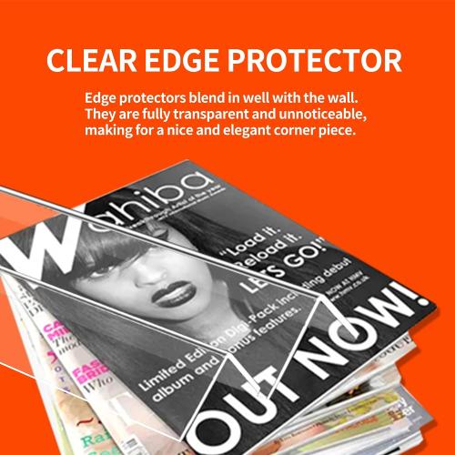 Clear Self-Adhesive Wall Corner Protectors-2 PCS of Corner Guards & Edge Protector for Baby，Furniture，Door，Tables，Cover Sharp Furniture，Easy to Install(3cmx100cm/1.18inx39.4in)