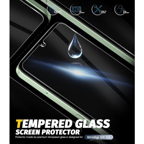 Orzero (3 Pack) Tempered Glass Screen Protector Compatible for UMIDIGI G9 5G / G9A / G9C / G9T, Protector De Pantalla Anti-Scratch 9 Hardness High Definition Bubble-Free