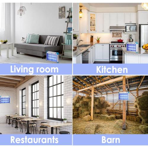 Electric Bug Zapper, 3000 Volt Powerful Flying Insect Mosquito Flies Killer 20W Blue UV Light Attract, Plug-in Pest Control Machine for Moth,Fruit Fly,Fungus Gnat,Garage Catcher/Eliminator/Shocker