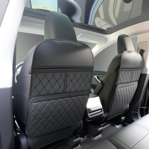 2 Pack Seat Back Protector for Kids, Car Kick Mats Back Seat with Organizer | Waterproof, Protects Against Dirt, Scuffs & Scratches, Easy to Install and Clean, Fits Most Vehicles
