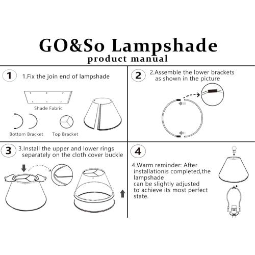 GO&SO Large Empire Lamp Shades Set of 2,6.5 x 16.3 x 10.5,White Fabric | Modern Lamp Shades For Table Lamps,Floor Lamps Replacement,Spider Fitter,Assembly Required