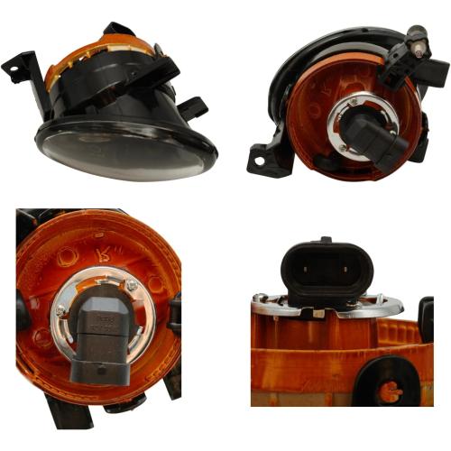 Fog Lights Fit For MK6 2010-2014 Golf Jetta TDI Sportwagen Chrome Black Bezel Kit (OE Style Clear Lens with Wires, Bulbs, Bezels)