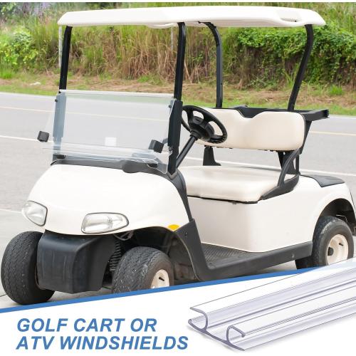 24 Pack Living Hinge for Golf Cart Windshield Piano Drum Shield Cuttable Clear PVC Living Hinge(48 Inch)