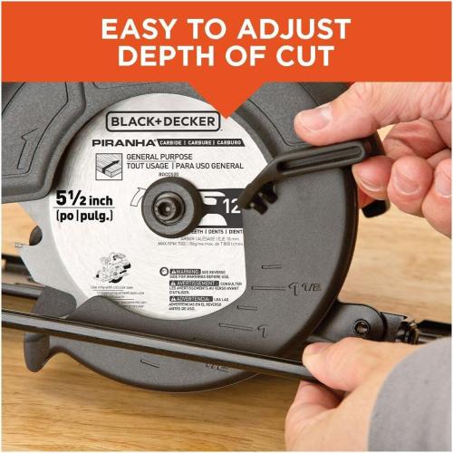 BLACK DECKER 20V MAX POWERCONNECT 5-1/2 in. Cordless Circular Saw with Battery and Charger (BDCCS20C)