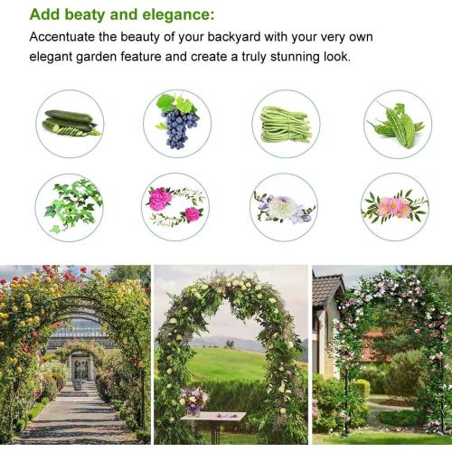 Metal Pergola Arbor,4.6 Feet Wide x7.9 Feet High Assemble Freely for Various Climbing Plant Wedding Garden Arch Bridal Party Decoration Wide Arbor