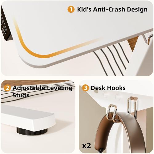 ERGOMAKER Electric Standing Desk, 31.5 x 23.6 Height Adjustable Sit Stand Desk with Splice Board for Home Office, Computer Desk Memory Preset (White Frame, White Desktop)