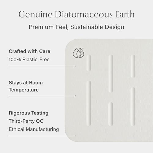 Beige Home Bath Stone Mat  – Luxury Diatomite Stone Mat, Quick-Dry, Non-Slip, Rain Sandstone