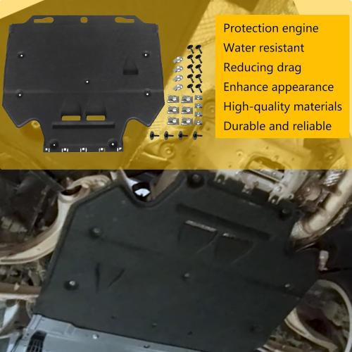 GXARTS Engine Splash Guard and Mounting Elements 4G0863822C 4G0863822J Compatible with Audi A6 A7 S6 S7 Quattro RS7 2011 2012 2013 2014 2015 2016 2017 2018 Under Car Shield Cover