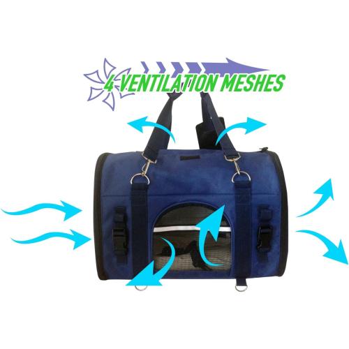 6-in-1 Sturdy Pet Carrier Backpack, Front Pack, Shoulder Bag, Pet Hand Bag, Car Seat Crate, Soft-Sided pet Carrier, Small Dog & Cat Travel Carrier, Size Medium for Pets 14-16 Long