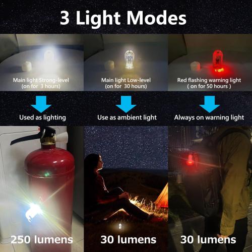 USB Mini LED Lantern, 1 Pack Waterproof EDC Keychain LED Flashlight for Camping, Type-C Rechargeable Battery Small Stick Lamp Puck Dog Collar Torch Light (Warm White Red)